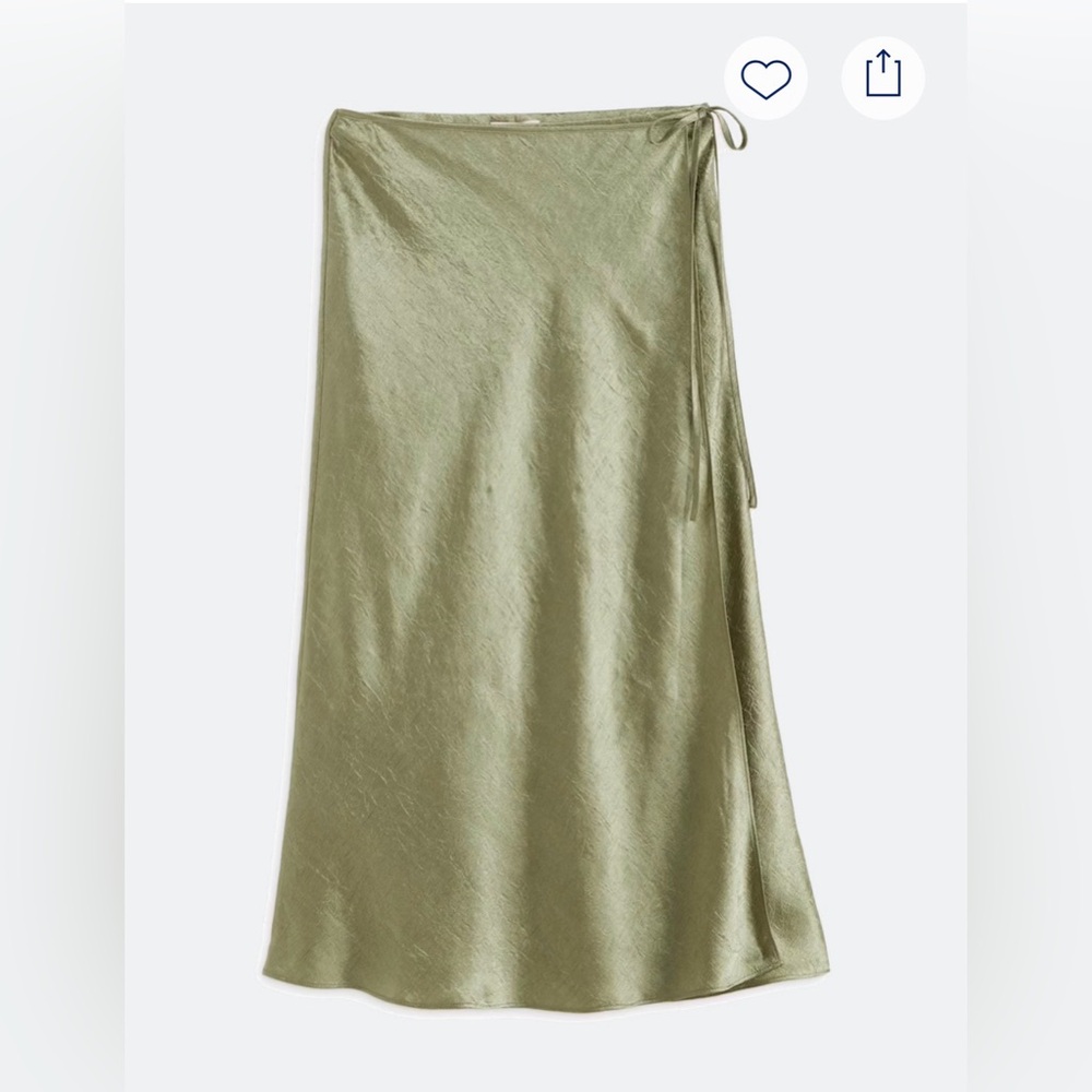NWT Olive Skies Are Blue Shay Satin Skirt